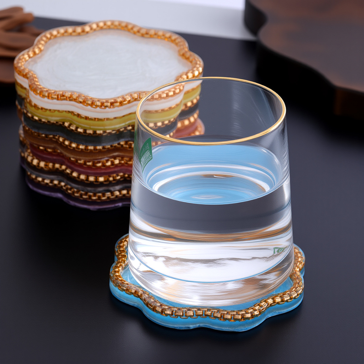 Palet Warna Resin Agate Gold – - Home Decor Color Palettes ulasan dan harga