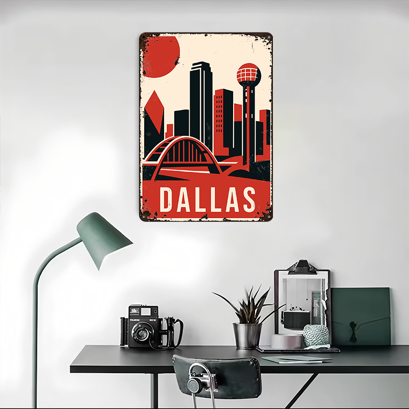 Poster Cetak Perjalanan Vintag - Home Decor Dallas ulasan dan harga