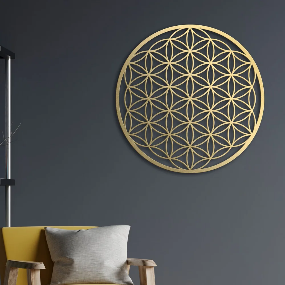 Bunga Kehidupan seni dinding l - Home Decor Sofa ulasan dan harga