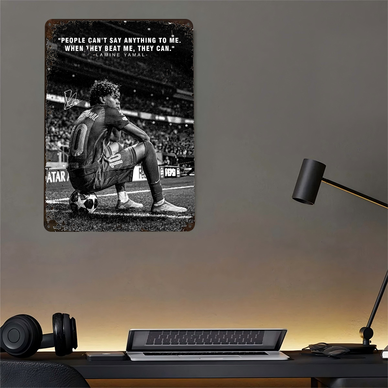 Poster Logam Lapangan Sepak Bo - Home Decor Quotes On Wall ulasan dan harga