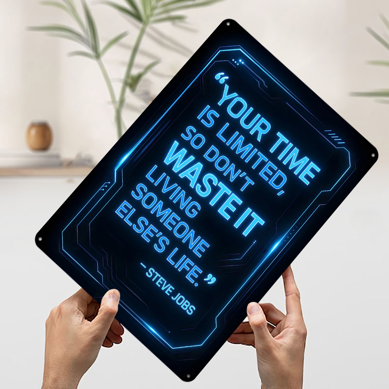 Poster Logam Kutipan Steve Job - Home Decor Quotes On Wall ulasan dan harga