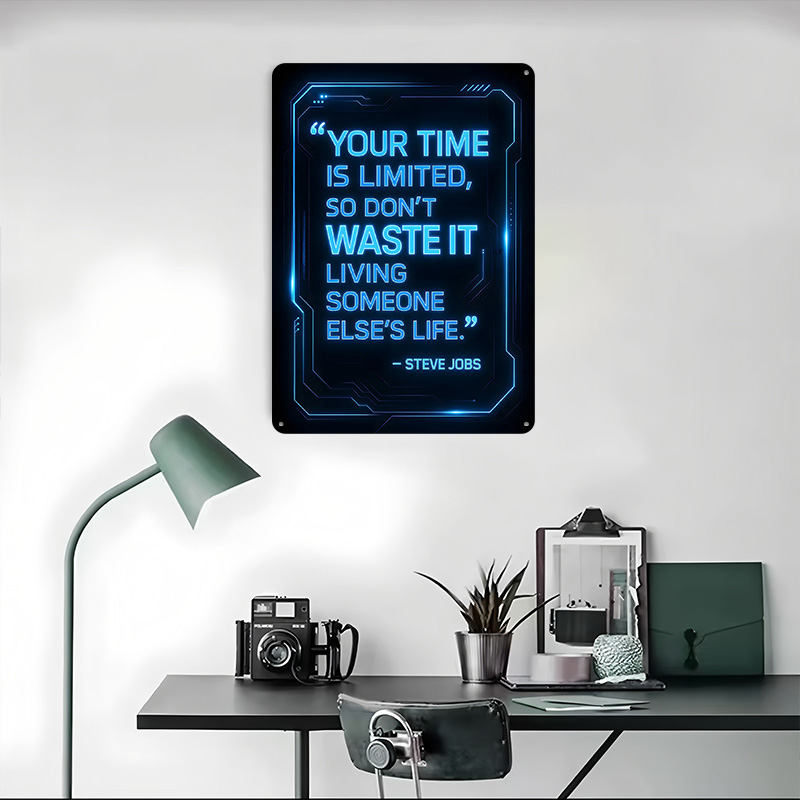 Poster Logam Kutipan Steve Job - Home Decor Quotes On Wall ulasan dan harga