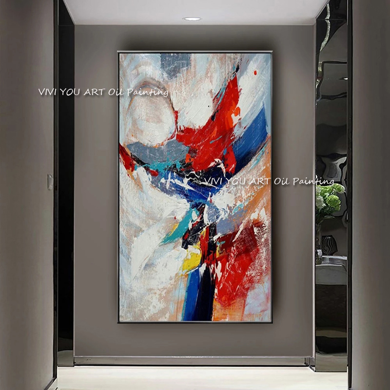 Lukisan minyak tebal abstrak M - Home Decor Color Palettes ulasan dan harga