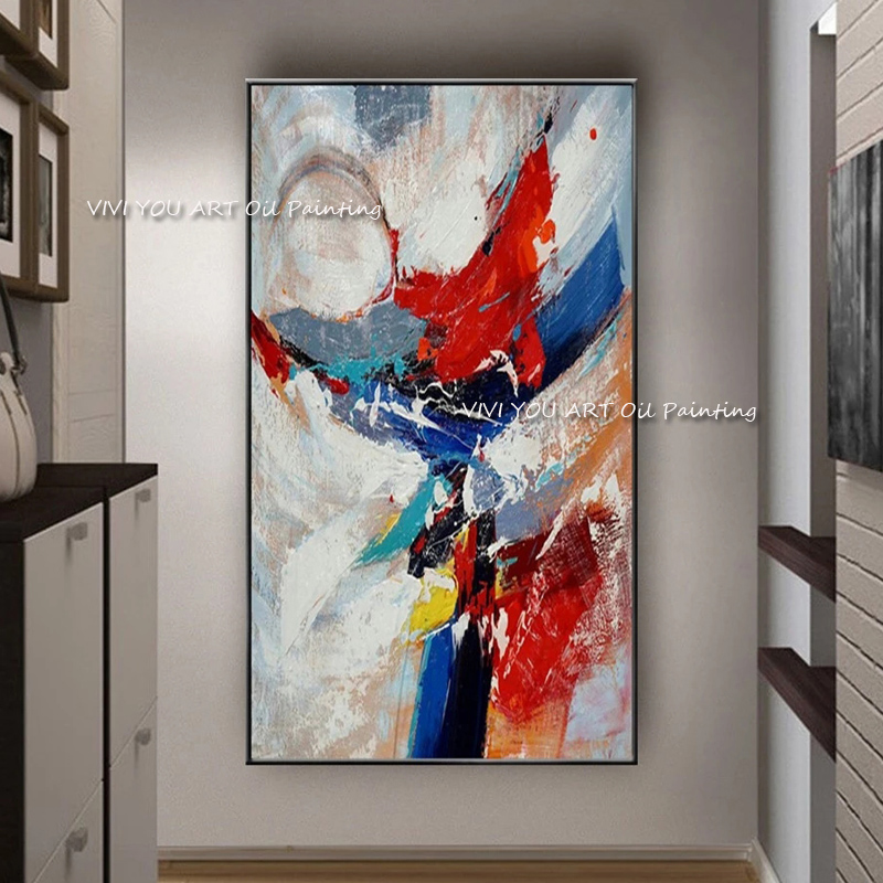 Lukisan minyak tebal abstrak M - Home Decor Color Palettes ulasan dan harga