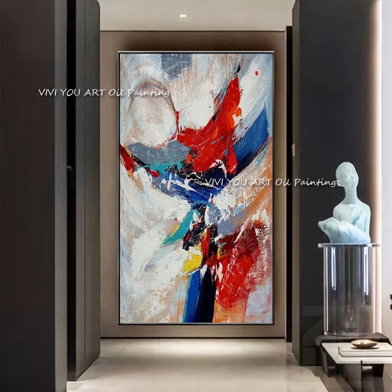 Lukisan minyak tebal abstrak M - Home Decor Color Palettes ulasan dan harga