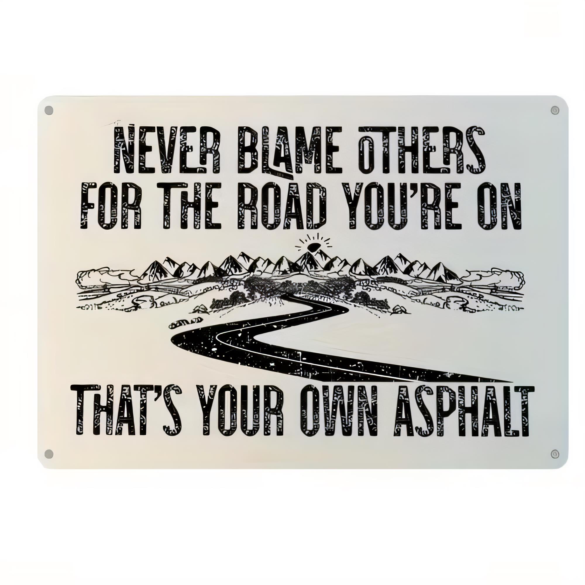 Papan Logam “Jangan Menyalahka - Home Decor Quotes On Wall ulasan dan harga