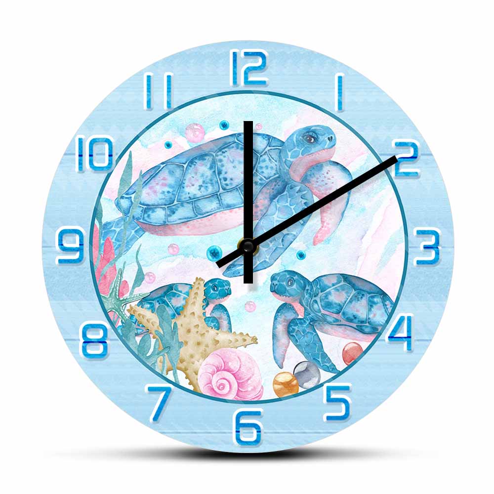 Jam Dinding Cetak Gambar Penyu - Home Decor Under 300 ulasan dan harga