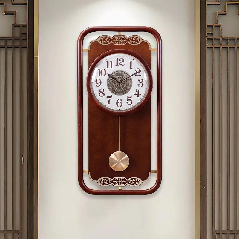 Jam Dinding Kayu Solid Jinzhon - Wall Clock Silent ulasan dan harga
