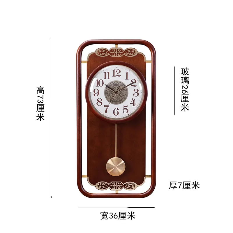 Jam Dinding Kayu Solid Jinzhon - Wall Clock Silent ulasan dan harga