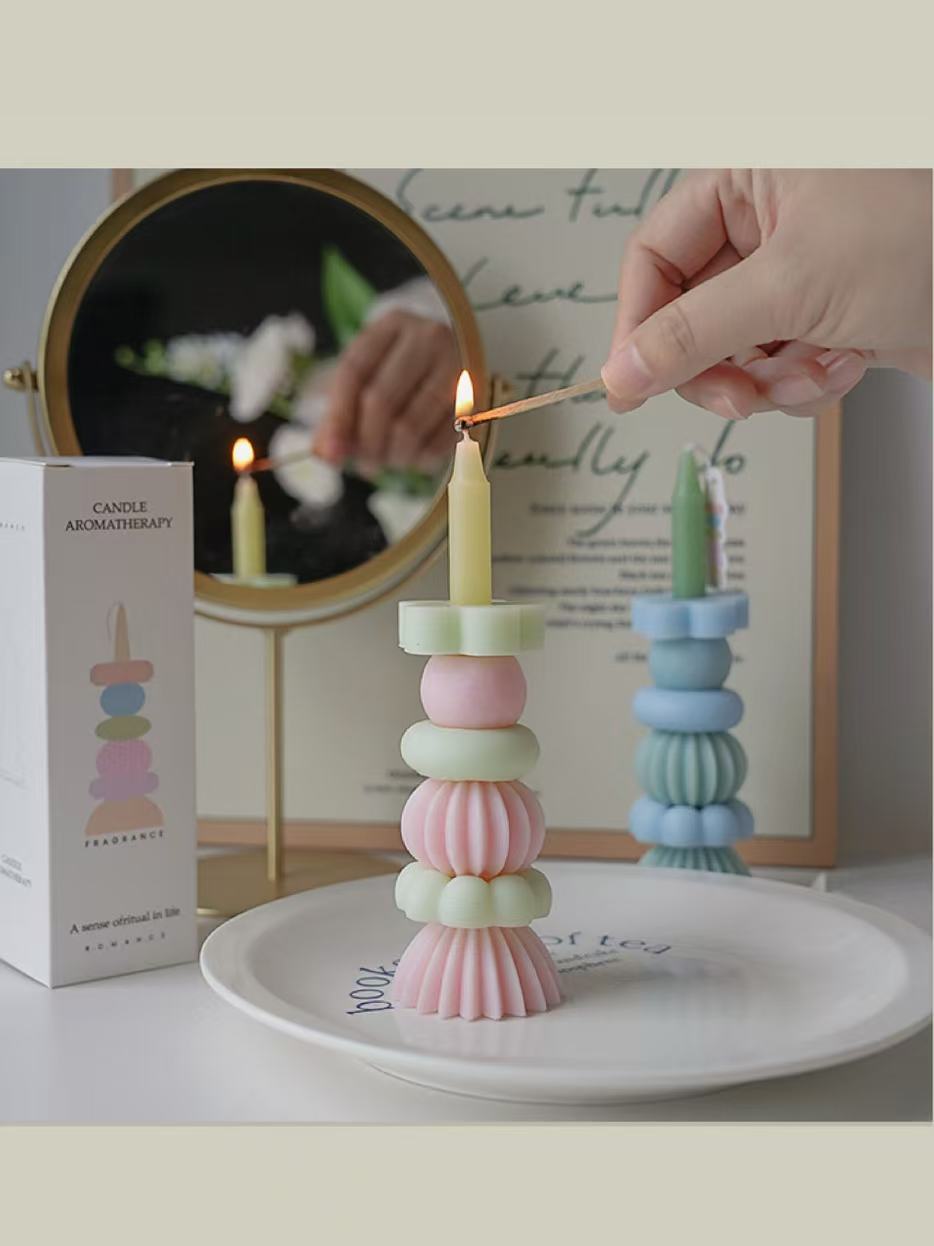 Lilin Aroma Berlapis Geometris - Home Decor Lovely Home ulasan dan harga
