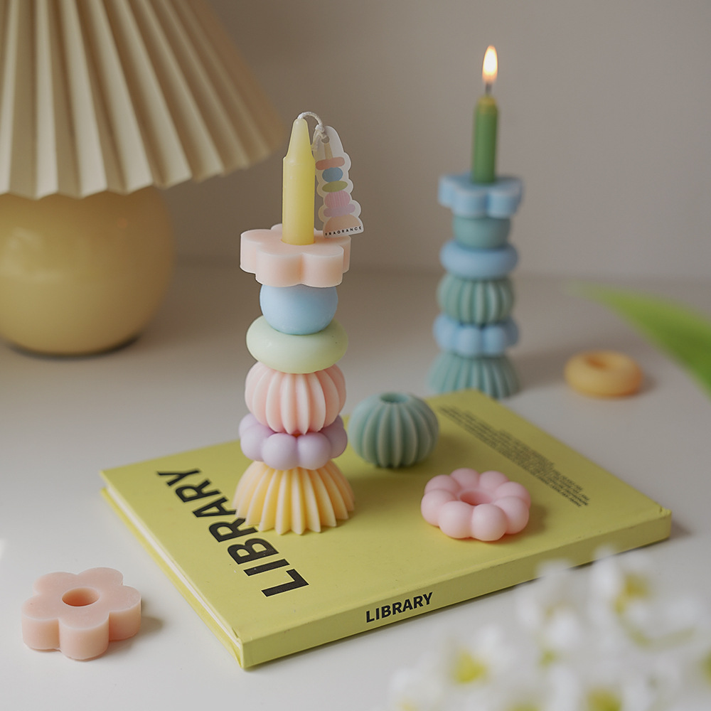 Lilin Aroma Berlapis Geometris - Home Decor Lovely Home ulasan dan harga