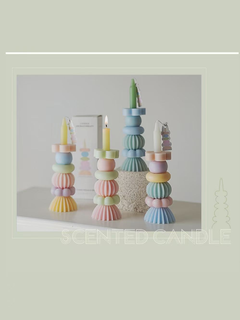 Lilin Aroma Berlapis Geometris - Home Decor Lovely Home ulasan dan harga