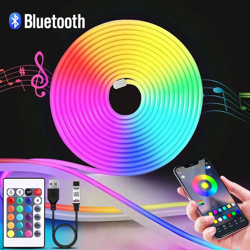 Lampu Strip LED Neon RGB 1-5m  - Home Decor Lighting ulasan dan harga