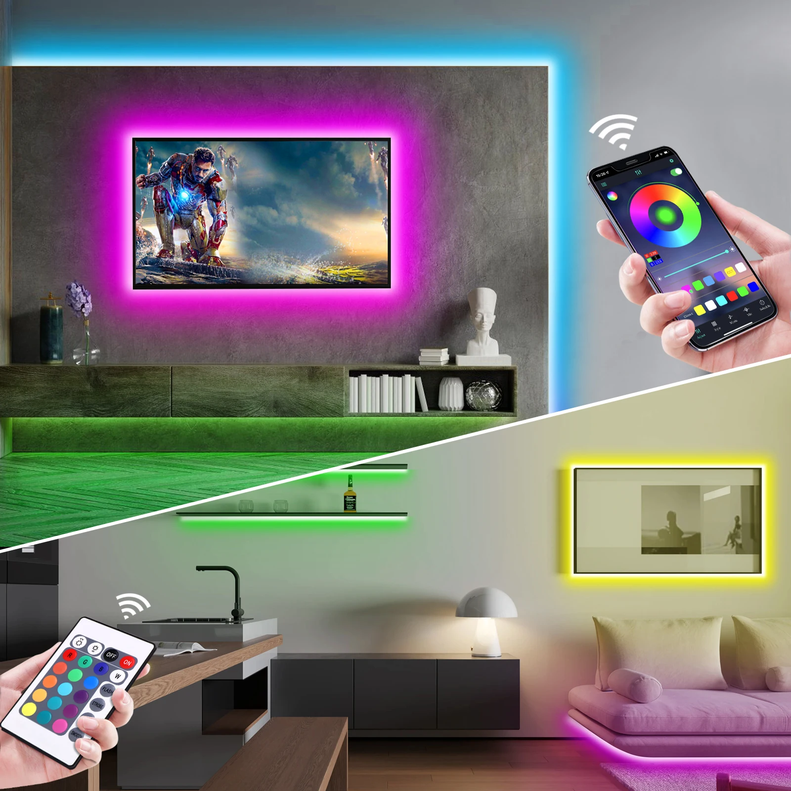 Lampu Strip LED Neon RGB 1-5m  - Home Decor Lighting ulasan dan harga